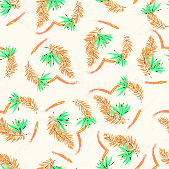 抽象树叶印花华亿平台图片