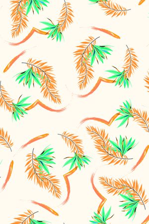 抽象树叶印花华亿平台图片