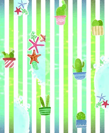 1211166-仙人球  卡通