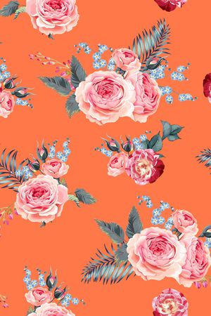 清爽底花卉印花华亿平台图片