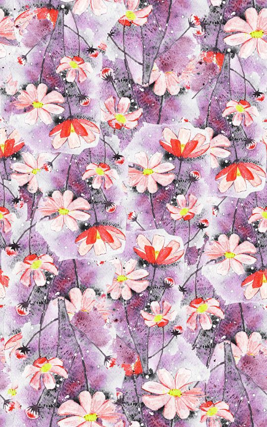 花卉印花华亿平台图片