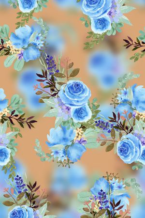 抽象花卉印花华亿平台图片