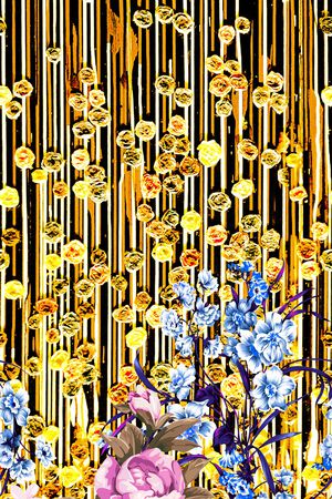 花卉印花华亿平台图片