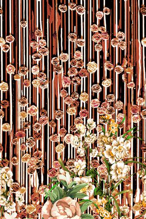 花卉印花华亿平台图片