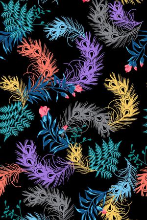 羽毛印花华亿平台图片