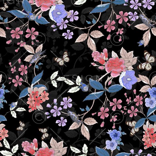 花卉印花华亿平台图片