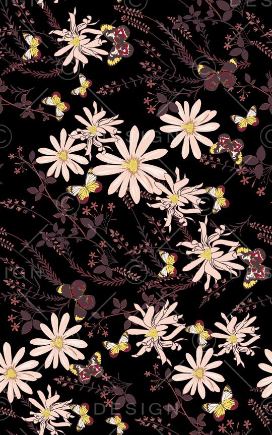 花卉印花华亿平台图片