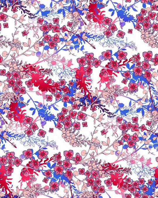 花卉印花华亿平台图片