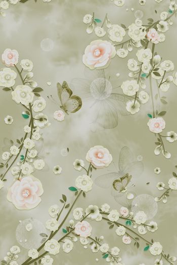 蝴蝶印花华亿平台图片