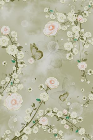 蝴蝶印花华亿平台图片