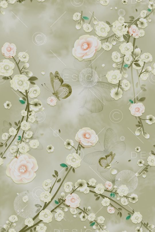 蝴蝶印花华亿平台图片