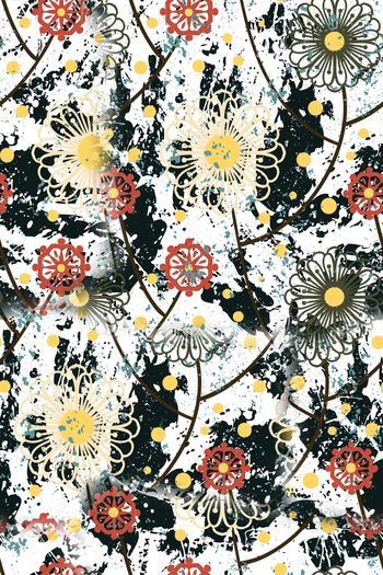 线条画印花华亿平台图片