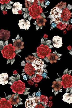 花卉印花华亿平台图片