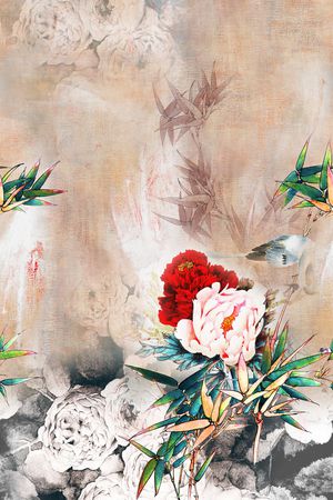 花卉印花华亿平台图片