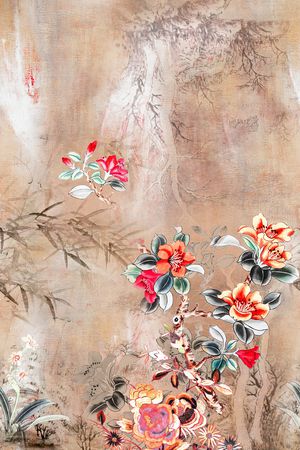 花卉印花华亿平台图片