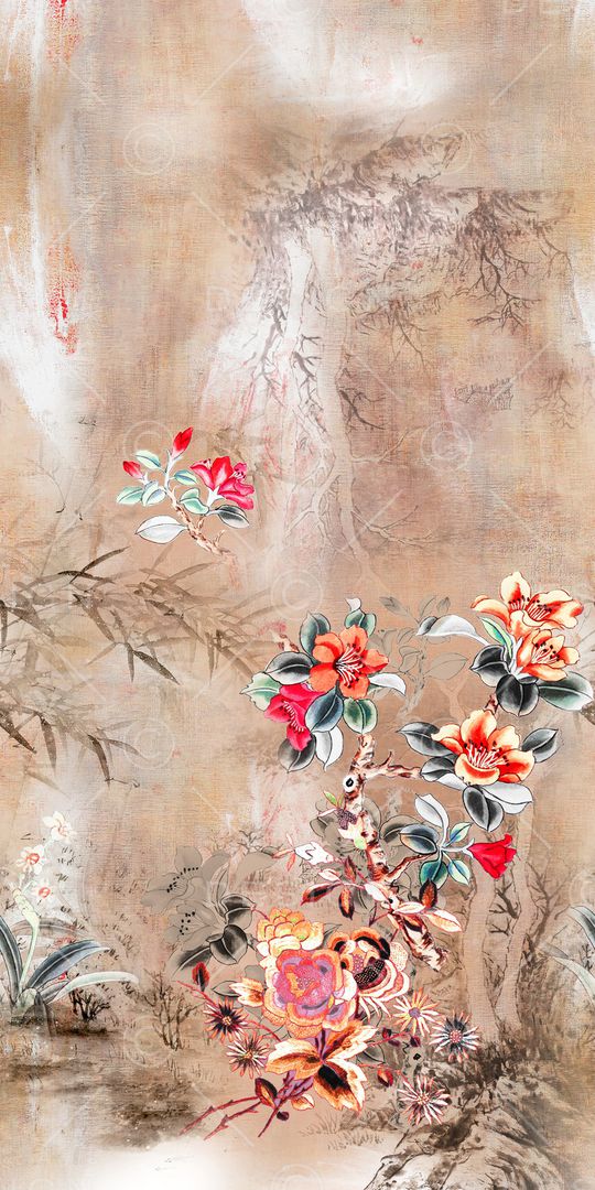 花卉印花华亿平台图片