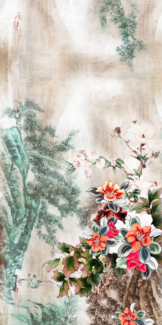 花卉印花华亿平台图片