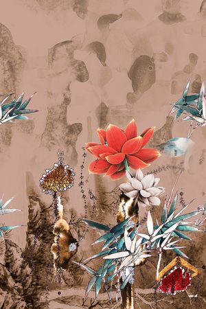 花卉印花华亿平台图片