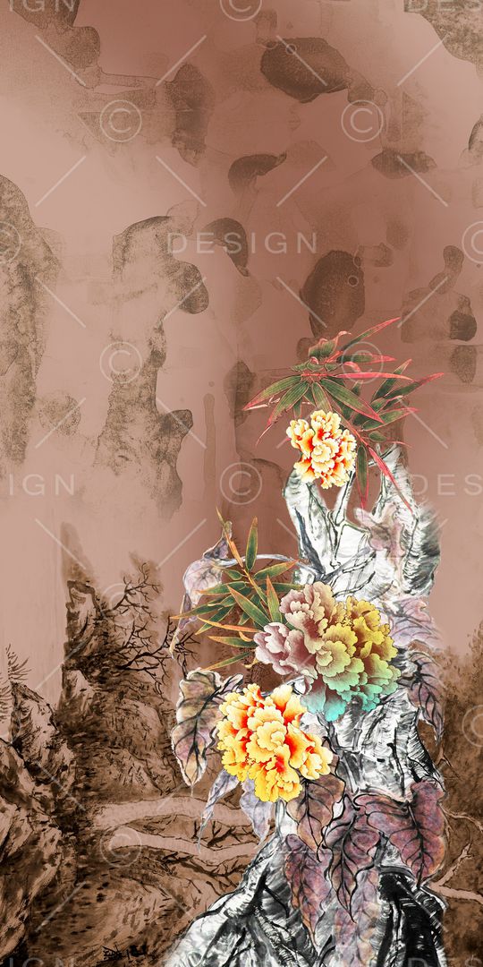 花卉印花华亿平台图片