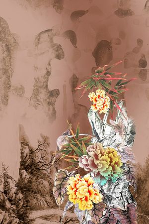 花卉印花华亿平台图片