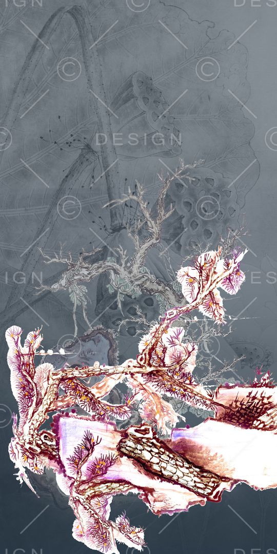 花卉印花华亿平台图片