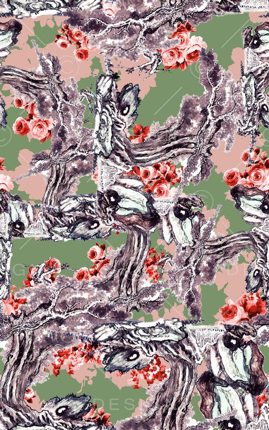 花卉印花华亿平台图片