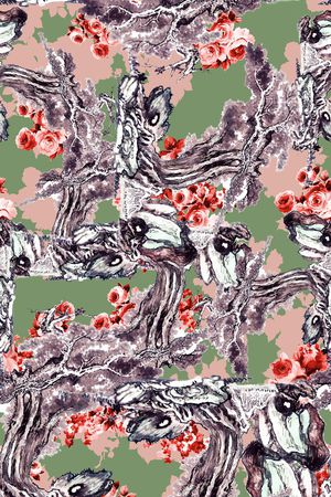 花卉印花华亿平台图片