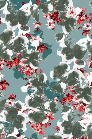 花卉印花华亿平台图片