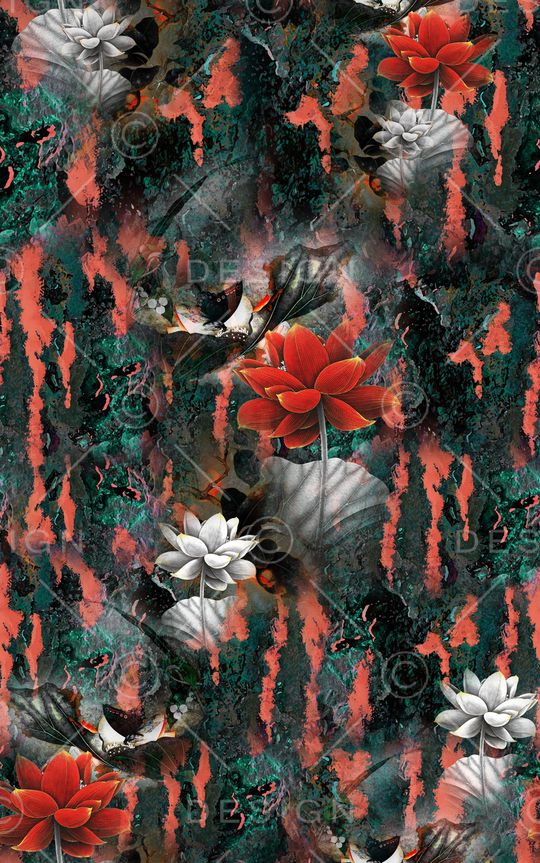 花卉印花华亿平台图片