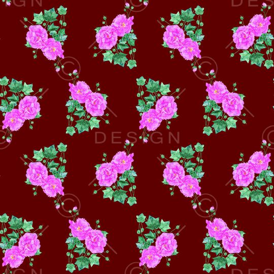 朦胧花卉印花华亿平台图片