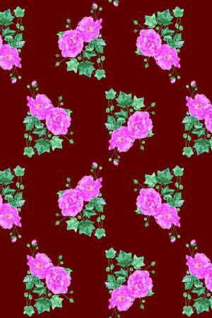 朦胧花卉印花华亿平台图片