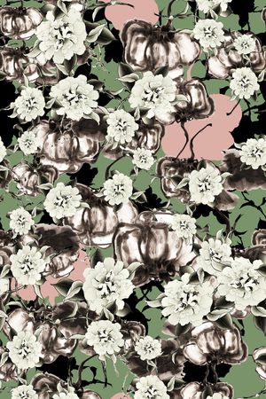 花卉印花华亿平台图片