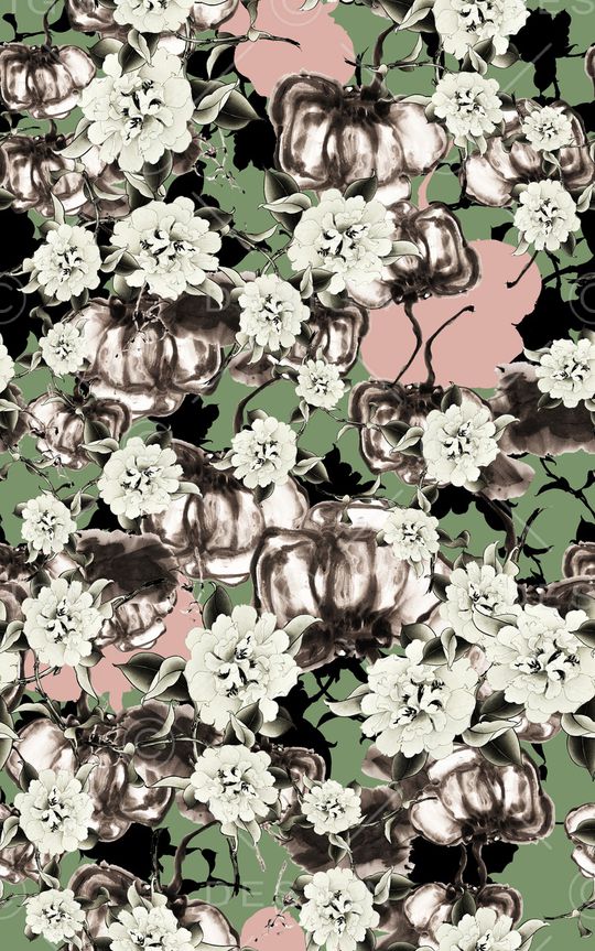 花卉印花华亿平台图片