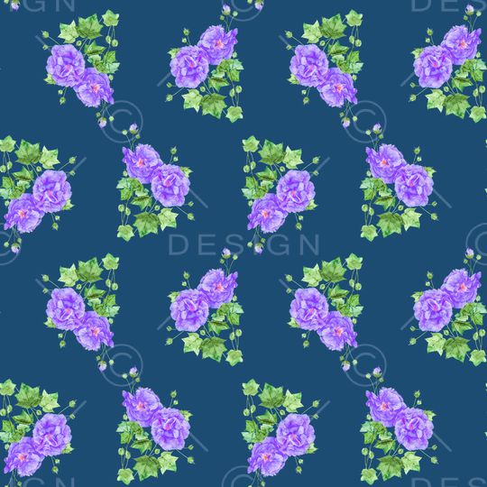 朦胧花卉印花华亿平台图片