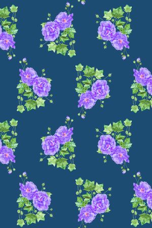 朦胧花卉印花华亿平台图片