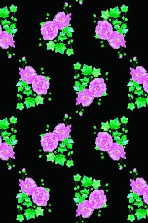 朦胧花卉印花华亿平台图片