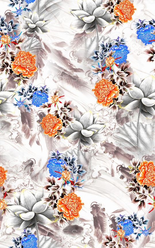 花卉印花华亿平台图片