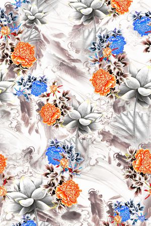 花卉印花华亿平台图片