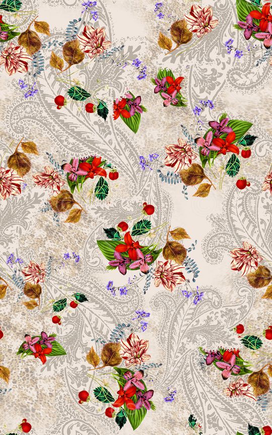 花卉印花华亿平台图片