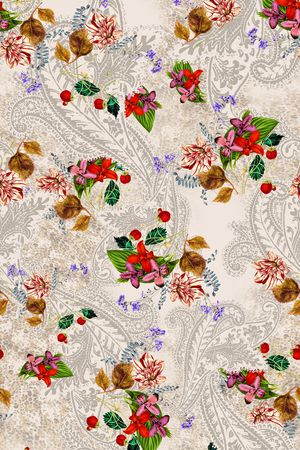 花卉印花华亿平台图片