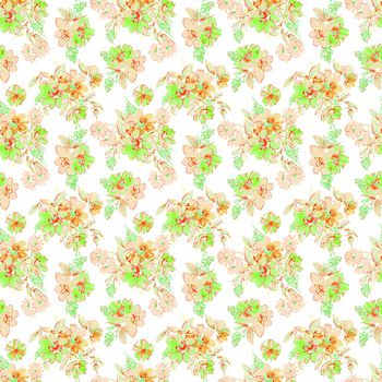 水彩花卉印花华亿平台图片