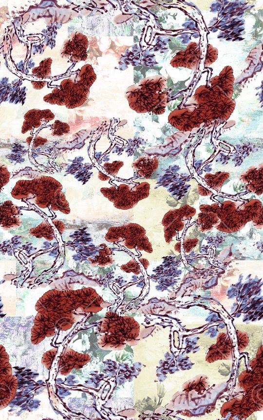 花卉印花华亿平台图片