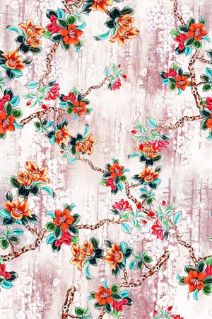 花卉印花华亿平台图片