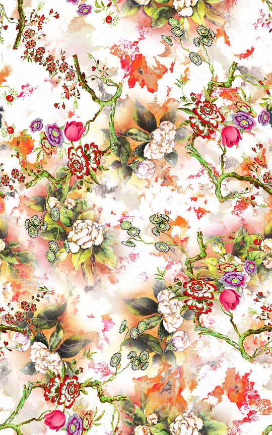 花卉印花华亿平台图片