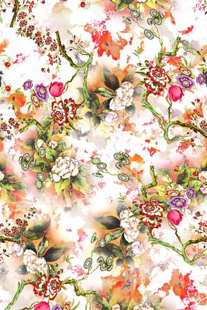 花卉印花华亿平台图片