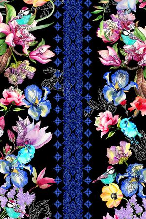 花卉印花华亿平台图片