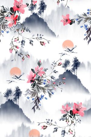 旗袍印花华亿平台图片