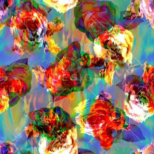 花卉印花华亿平台图片