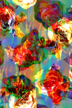 花卉印花华亿平台图片