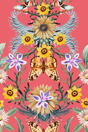 花卉印花华亿平台图片